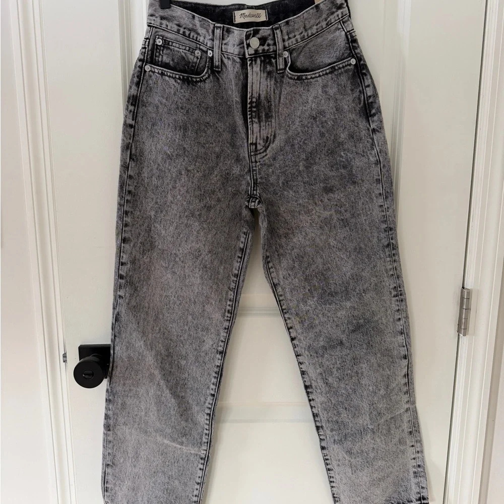 Madewell The Perfect Vintage Straight Jean Black Wash NWT - Picture 3 of 7